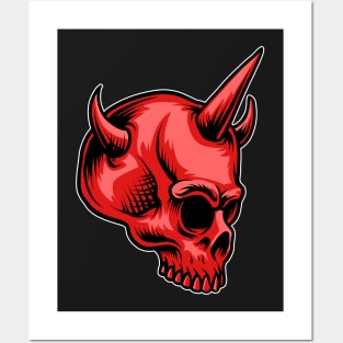 red skull Posters and Art